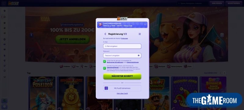 Casino Registrierung mit Bonus