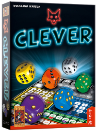 Clever dobbelspel scoreblad met dobbelstenen
